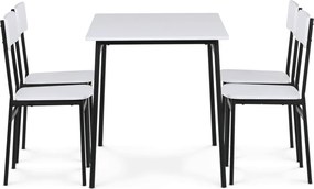 4 személyes fehér MDF étkezőgarnitúra 110x70x76 cm – AUT-O2155 WT