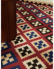 Piros kétoldalas kézi szövésű gyapjú szőnyeg 120x170 cm Kamal Rami – Nouristan