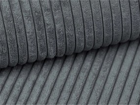 Sötétszürke kordbársony sarokkanapé Campi – Cosmopolitan Design