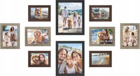 10 Db-os Képkeret Szett Fali Galéria 20x25 13x18 10x15