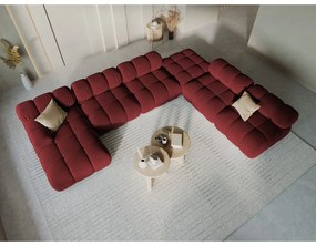 Piros bársony kanapé 379 cm Bellis – Micadoni Home