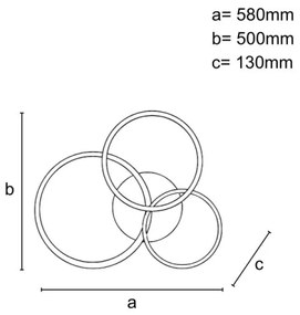 LED Dimmelhető mennyezeti lámpa LED/64W/230V 3000-6500K + távirányítás