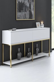 Konzolasztal Lord - White, Gold