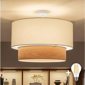 Brilagi - LED felületre szerelhető csillár CERIA 1xE27/60W/230V, átmérő 50 cm, fehér/bézs
