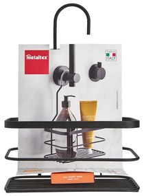 Origin fekete függő fürdőszobai polc - Metaltex