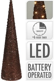 Brownie ledes karácsonyi dekoráció 60cm sötétbarna