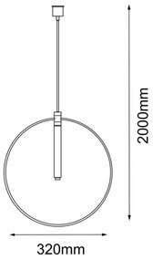 Amplex 8290 - Csillár zsinóron FARO 1xG9/10W/230V