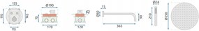 Rea Lungo, rejtett termosztatikus zuhanygarnitúra + BOX, arany fényes, REA-P8550