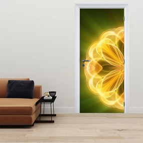 Fotótapéta ajtóra - Sárga virágok (95x205cm)