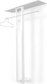 Fehér acél fali fogas polccal 100 cm Luno Large – Spinder Design