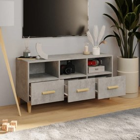 betonszürke szerelt fa TV-szekrény 102 x 36 x 50 cm