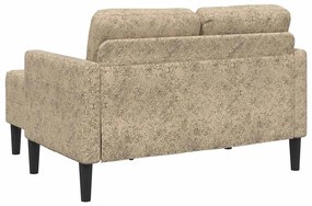 világosszürke műbőr 2 üléses kanapé L-alakú kanapéval 125 cm