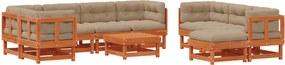 vidaXL Kerti lounge szett 33 pcs Viaszbarna Tömör fenyő