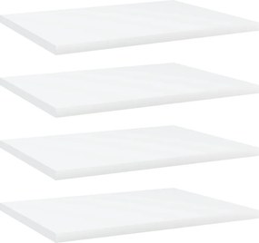 vidaXL 4 db fehér szerelt fa könyvespolc 40 x 30 x 1,5 cm