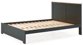 Antracitszürke franciaágy 140x190 cm Akira – Marckeric