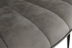 Szék, ekobőr világosszürke/fekete, HAZAL