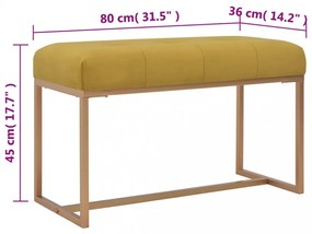mustársárga bársonypad 80 cm