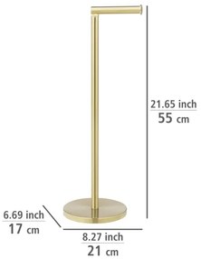 WENKO 25791100 - WC-papírtartó 21x55 cm arany/ezüst