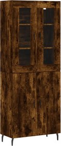 vidaXL füstös tölgy színű szerelt fa magasszekrény 69,5 x 34 x 180 cm