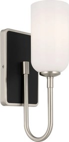 Kichler klasszikus fali lámpa solia fekete nikkel opál elskl-solia-1w-bnb IP44