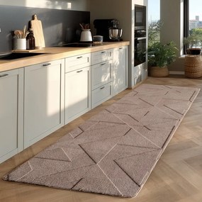 Világosbarna mosható futószőnyeg 80x250 cm Pompei 1613 – Ayyildiz Carpets