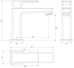 OMNIRES PM7410BL - Mosdócsap PARMA 15 cm matt fekete
