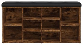 füstös tölgy színű szerelt fa cipőpad 102 x 32 x 50 cm