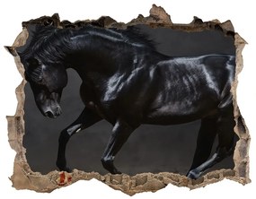 Lyuk 3d fali matrica Fekete ló nd-k-47712826