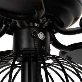 Mennyezeti ventilátor fekete fa mintával 107,5 cm húzókapcsolóval - Mistral Johanna