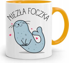 Sárga Bögre Vicces Szép Fóka Ajándék fényképes nyomtatással