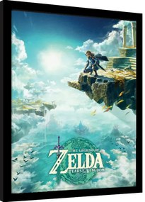 Keretezett poszter The Legend of Zelda: Tears of the Kingdom - Hyrule Skies