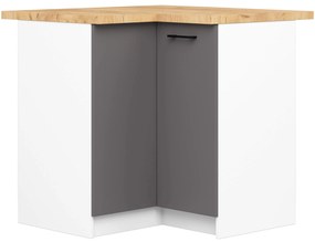 Sarok alsó konyhaszekrény Organo S 90/90 (fehér + grafit). 1117538