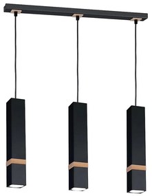 Csillár zsinóron VIDAR 3xGU10/25W/230V fekete