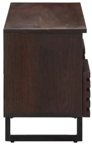 barna tömör mangófa TV-szekrény 100 x 34 x 46 cm