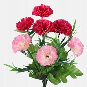 Szegfű Világos Rózsaszín+Rózsaszín Csokor 7 db Mesterséges Virágkompozíció 30 cm