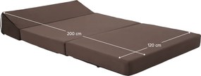 Összecsukható matrac/fotel, 2v1, barna Taupe, VEDIS