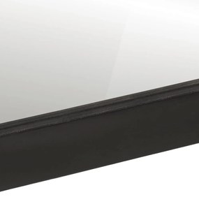 üveg és tömör mangófa fürdőszobatükör 55 x 1 x 60 cm