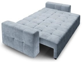 Luca világoskék kinyitható bársonykanapé - Milo Casa