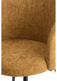 Okkersárga fém étkezőfotel szett 2 db-os Radaja – Light &amp; Living