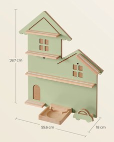 Toniebox tároló polc gyerekszobába, gyerek könyvespolc 56x18x60cm
