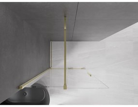 Mexen Velar, nyílásba tolóajtó Walk-In 90 cm, 8 mm átlátszó üveg, arany fényes, 871-090-000-03-50