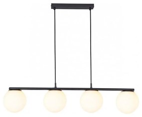 Redo 01-3156 - Csillár zsinóron BOWLING 4xE27/42W/230V fekete