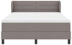 vidaXL Boxspring Ágy Matraccal Taupe 160x200 cm Szövet