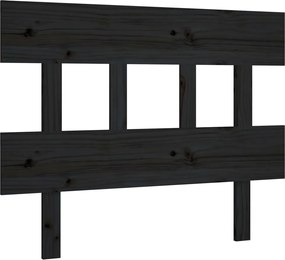 vidaXL fekete tömör fenyőfa ágyfejtámla 93,5 x 3 x 81 cm