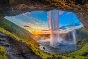 Fotográfia Behind the waterfall - Seljalandsfoss Waterfall, DieterMeyrl