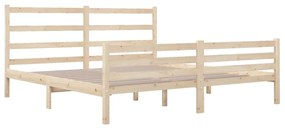 tömör fenyőfa ágykeret 140x190 cm