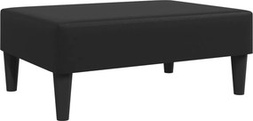 vidaXL fekete műbőr lábzsámoly 77x55x31 cm