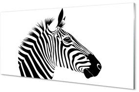 Üvegképek Illusztráció zebra 100x50 cm 2 fogas