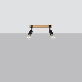 Sollux SL.1296 - Spotlámpa ZUCA 2xE27/15W/230V fekete