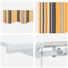 Kézi Behúzható Napellenző Multicolor Csík 400x350 cm